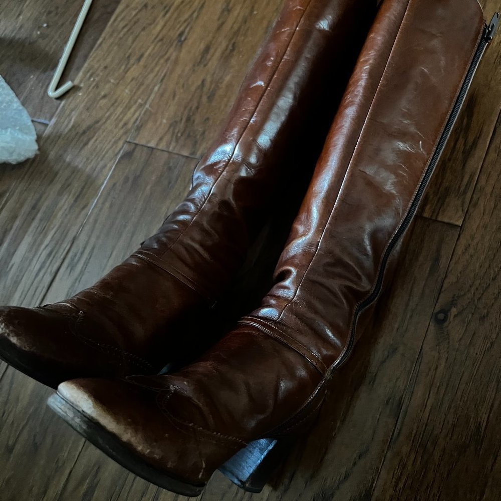 Salvatore Ferragamo Leather Knee-high Boots